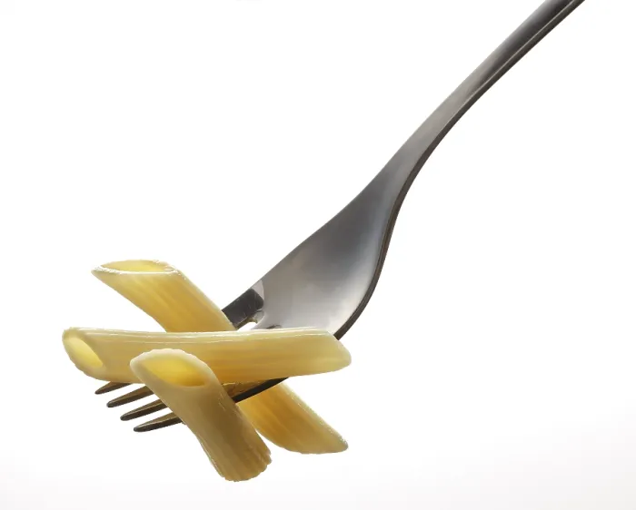 Framed Print : Penne Pasta on a Fork Print Framed Print : Penne Pasta on a Fork Print