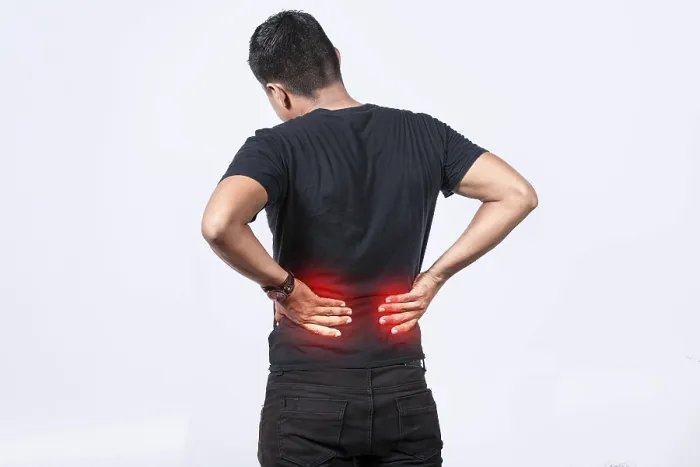 Framed Print : Man with Back Problems Print - Lumbar Issues Framed Print : Man with Back Problems Print - Lumbar Issues