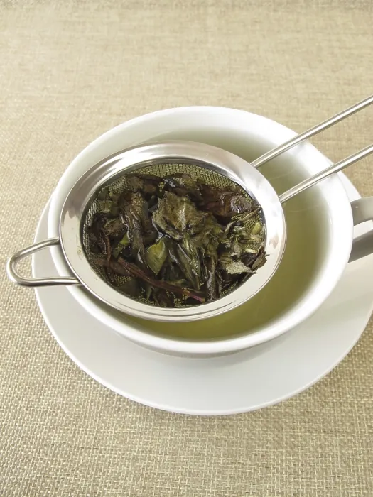Framed Print : Peppermint Tea Print in a Tea Strainer Framed Print : Peppermint Tea Print in a Tea Strainer
