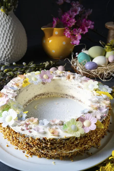 Framed Print : Perfect Cake Wreath Easter Table Print Framed Print : Perfect Cake Wreath Easter Table Print