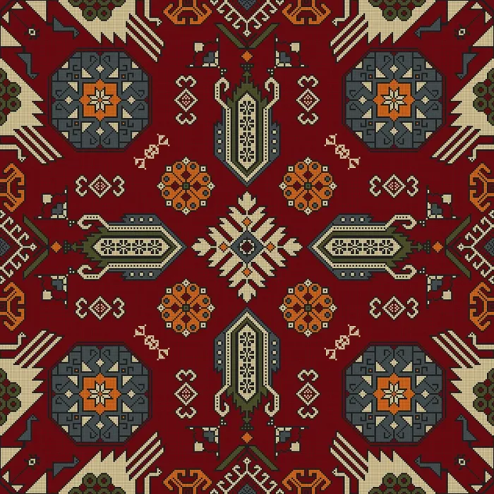 Framed Print : Persian Seamless Pattern Print Design Framed Print : Persian Seamless Pattern Print Design
