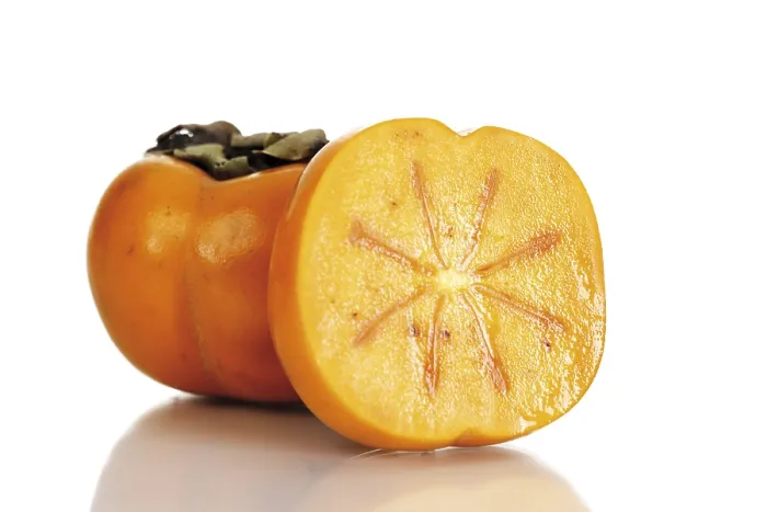Framed Print : Persimmons Whole and Halved Print Framed Print : Persimmons Whole and Halved Print