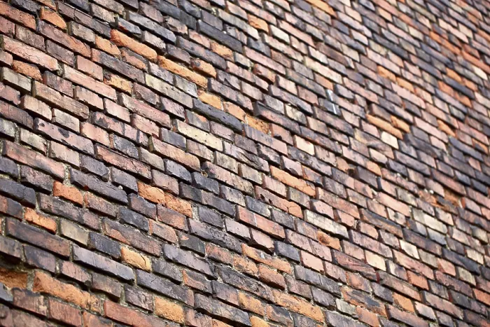 Framed Print : Perspective View of a Brick Wall Print Framed Print : Perspective View of a Brick Wall Print