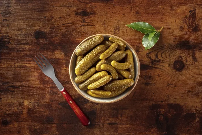 Framed Print : Pickled Cucumbers with Bay Leaf Print Framed Print : Pickled Cucumbers with Bay Leaf Print