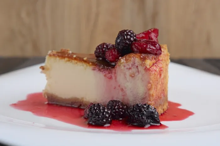 Framed Print : Piece of Cheesecake with Cherry Print Framed Print : Piece of Cheesecake with Cherry Print