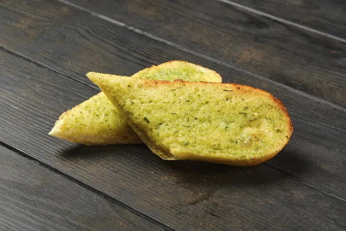 Framed Print : Two Pieces of Garlic Bread Print Framed Print : Two Pieces of Garlic Bread Print