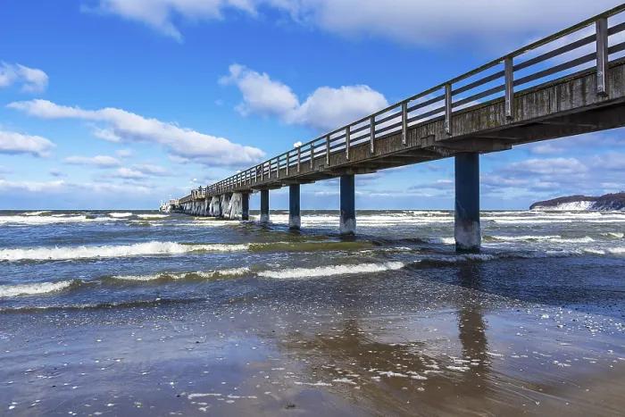 Framed Print : The Pier in Zingst Winter Print Framed Print : The Pier in Zingst Winter Print