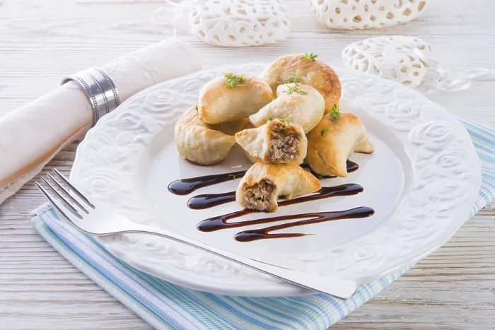 Framed Print : Polish Pierogi with Meat Print Framed Print : Polish Pierogi with Meat Print
