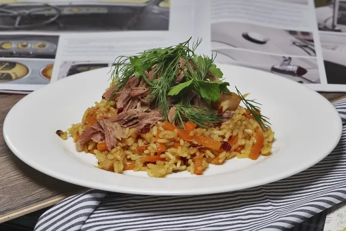 Framed Print : Print of Pilaf with Beef Framed Print : Print of Pilaf with Beef