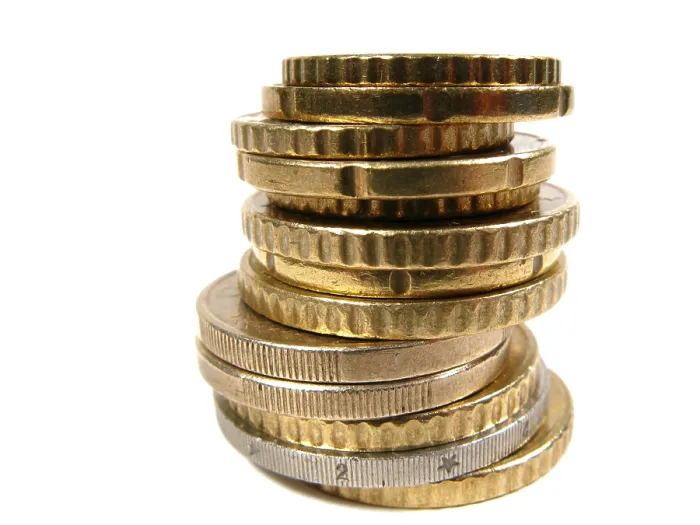 Framed Print : Piled Up Coins Print Framed Print : Piled Up Coins Print