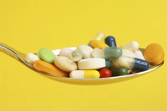 Framed Print : Pills on spoon Print Framed Print : Pills on spoon Print