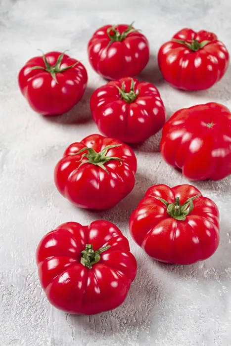 Framed Print : Pink Tomatoes Print - Close-Up Top View Framed Print : Pink Tomatoes Print - Close-Up Top View
