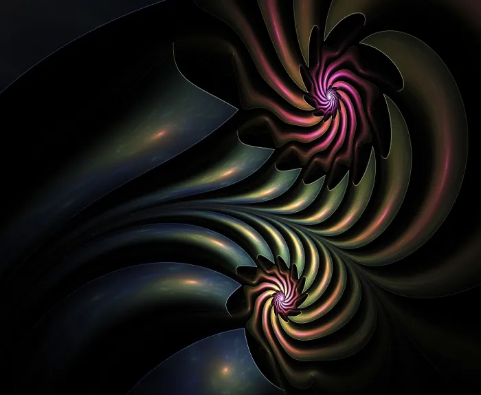 Framed Print : Plasmatic Abstract Fractal Print on Black Background Framed Print : Plasmatic Abstract Fractal Print on Black Background