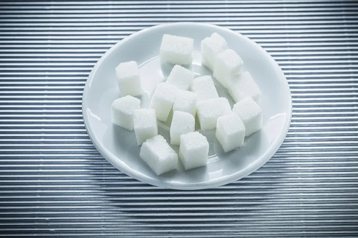 Framed Print : Sugar Cubes on Striped Background Print Framed Print : Sugar Cubes on Striped Background Print