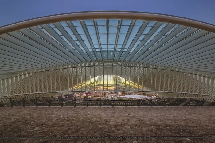 Framed Print : Liege-Guillemins Station Print, Belgium Framed Print : Liege-Guillemins Station Print, Belgium