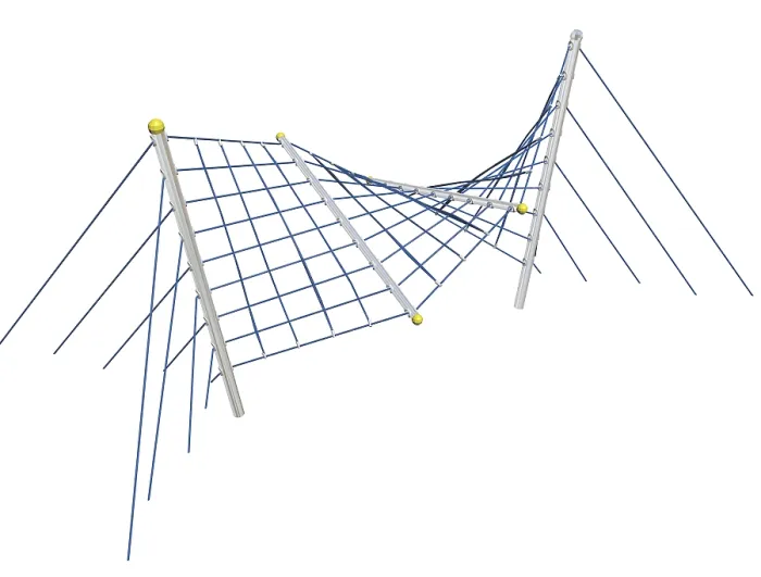 Framed Print : 3D Blue Play and Climbing Net Print Framed Print : 3D Blue Play and Climbing Net Print
