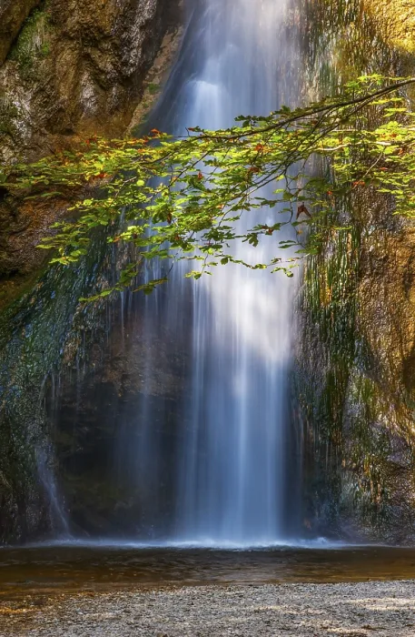 Framed Print : Plötz Waterfall Print, Ebenau, Austria Framed Print : Plötz Waterfall Print, Ebenau, Austria