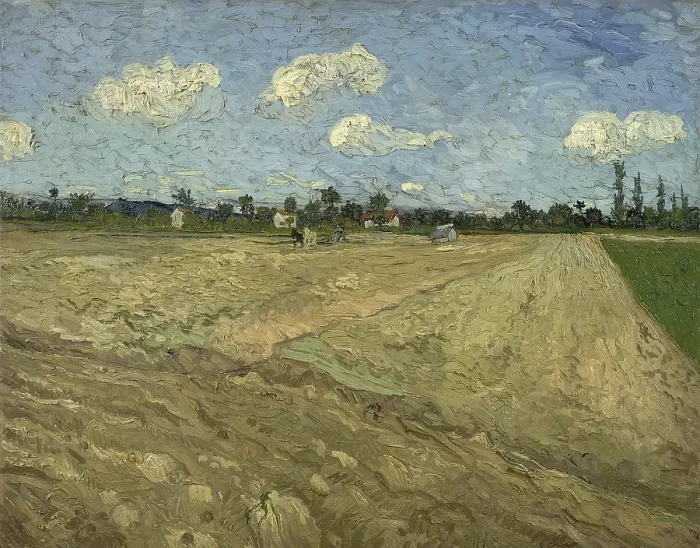 Framed Print : Vincent van Gogh Print: Ploughed Fields (1888) Framed Print : Vincent van Gogh Print: Ploughed Fields (1888)