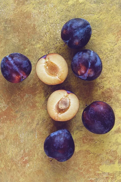 Framed Print : Fresh Plums Print, Top View Framed Print : Fresh Plums Print, Top View