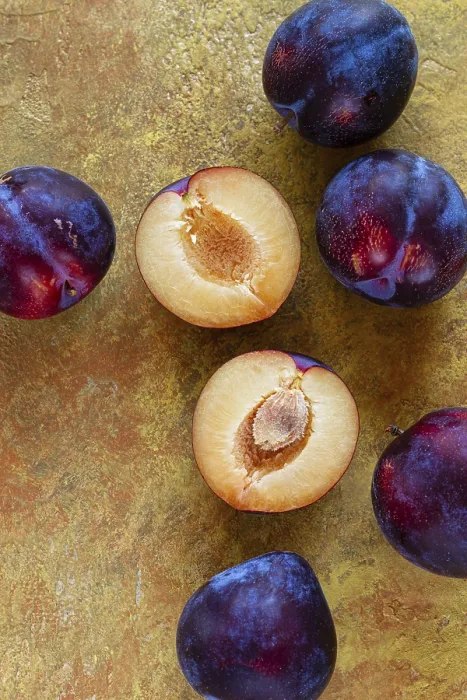 Framed Print : Fresh Plums Print - Top View Framed Print : Fresh Plums Print - Top View