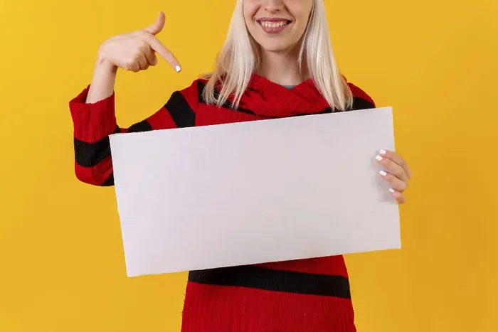 Framed Print : Pointing to an Empty Ad Poster Print Framed Print : Pointing to an Empty Ad Poster Print
