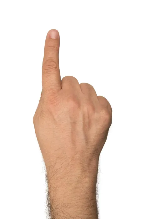 Framed Print : Pointing Finger Print on White Background Framed Print : Pointing Finger Print on White Background