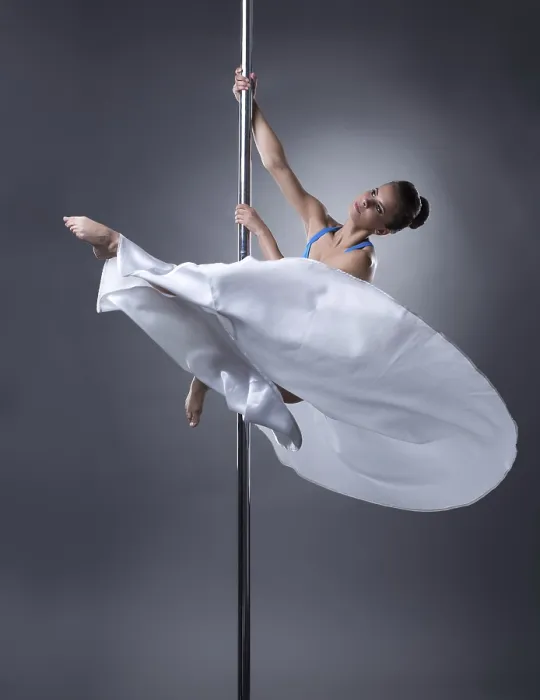 Framed Print : Pole Dance Print: Elegant Dancer in Motion Framed Print : Pole Dance Print: Elegant Dancer in Motion
