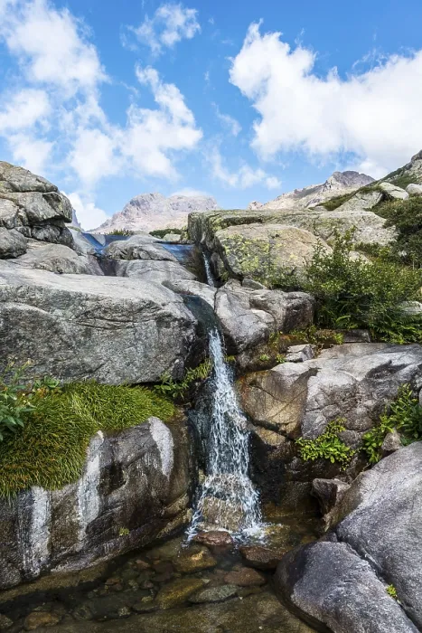 Framed Print : Pool with Waterfall in Corsica Print Framed Print : Pool with Waterfall in Corsica Print