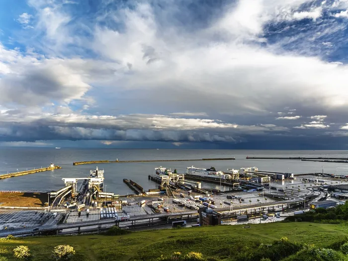 Framed Print : Port of Dover Print from a Drone, Kent, England Framed Print : Port of Dover Print from a Drone, Kent, England