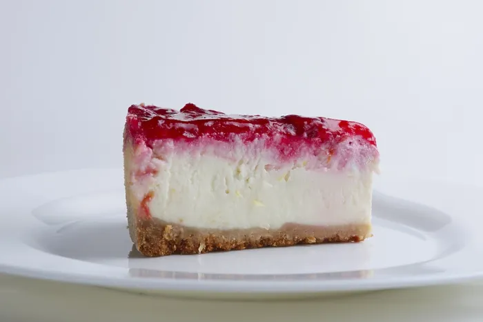 Framed Print : Cherry Cheesecake Print on a Plate Framed Print : Cherry Cheesecake Print on a Plate