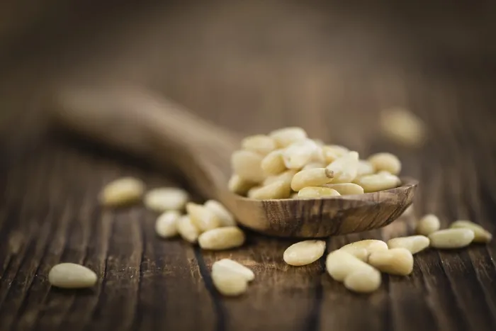 Framed Print : Fresh Pine Nuts Print (Close-up) Framed Print : Fresh Pine Nuts Print (Close-up)