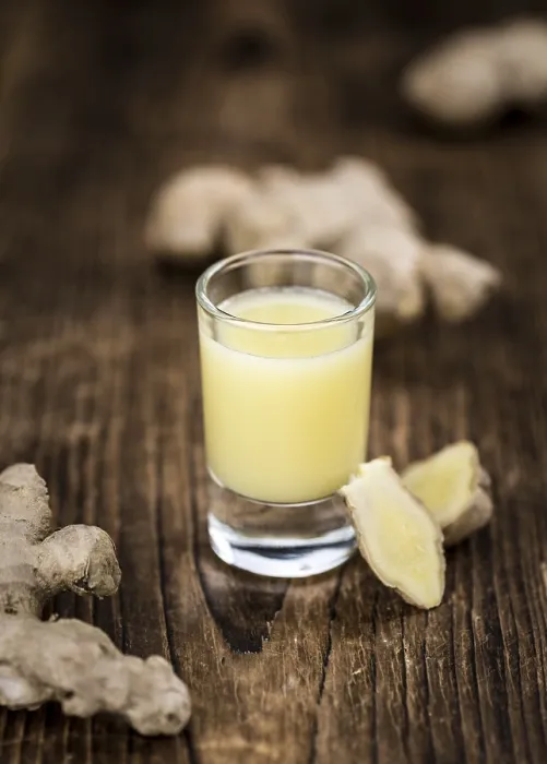 Framed Print : Selective Focus Print of Ginger Drink
