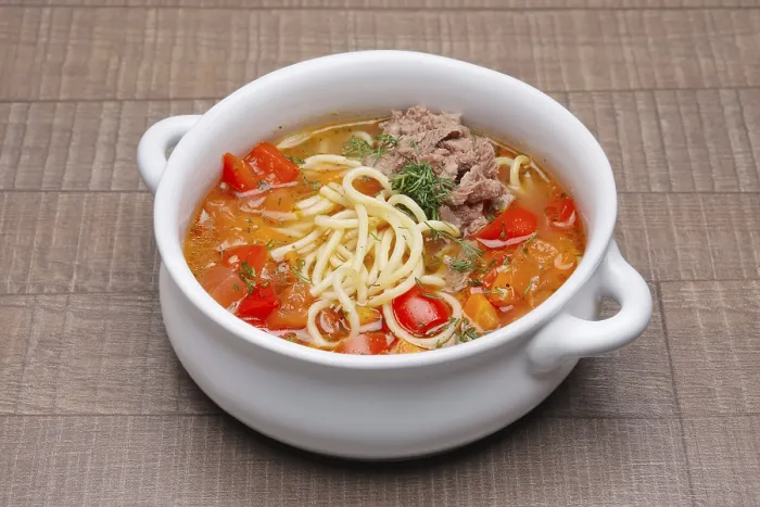 Framed Print : Portion of Lagman in Ceramic Plate Print Framed Print : Portion of Lagman in Ceramic Plate Print