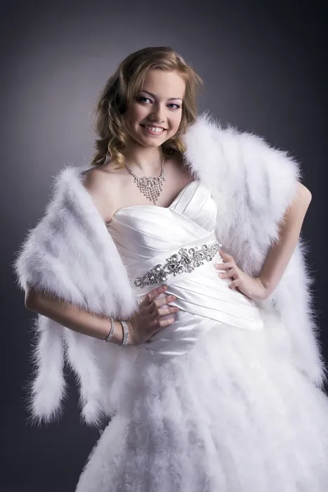 Framed Print : Studio Portrait of Smiling Bride Print Framed Print : Studio Portrait of Smiling Bride Print