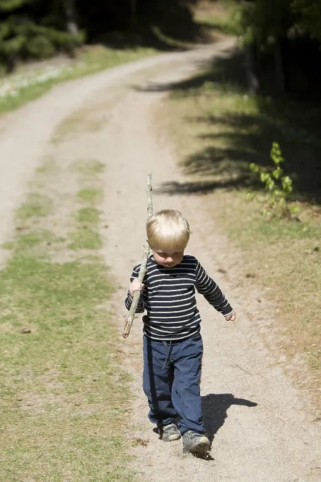 Framed Print : Portrait of Boy Walking on Path Print Framed Print : Portrait of Boy Walking on Path Print
