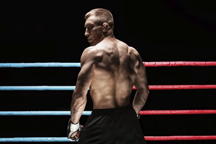 Framed Print : Kickboxer in the Ring Print - Back View Framed Print : Kickboxer in the Ring Print - Back View