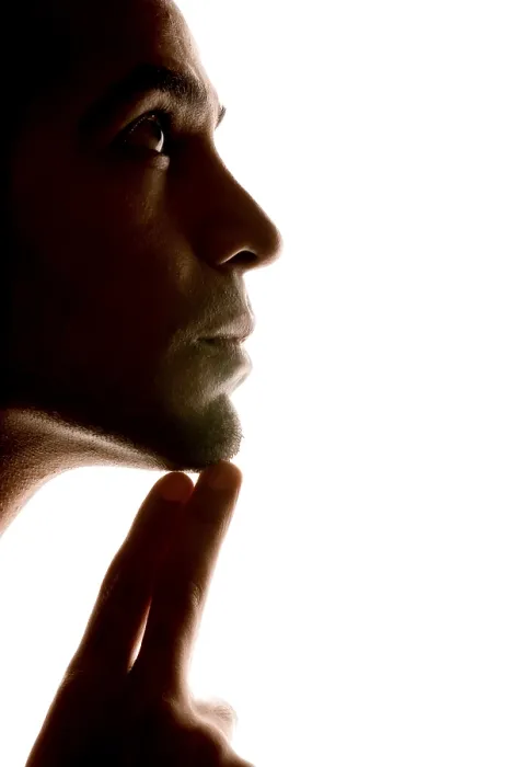 Framed Print : Man in Backlight Portrait Print Framed Print : Man in Backlight Portrait Print