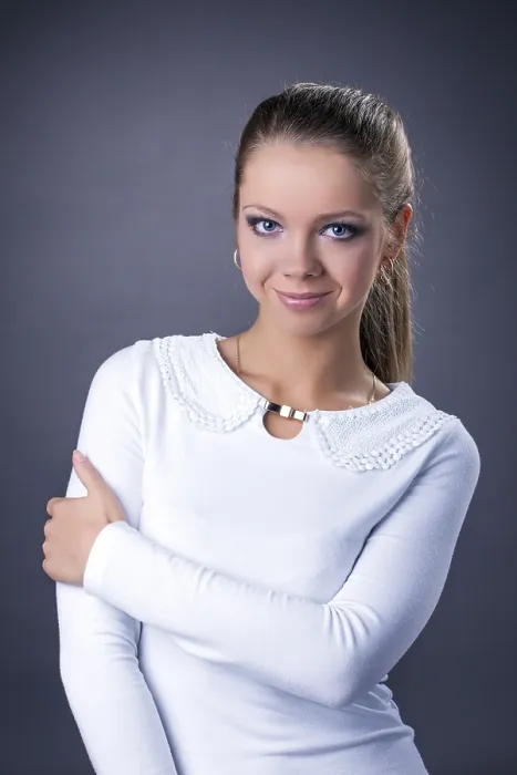 Framed Print : Smiling Model Studio Print Framed Print : Smiling Model Studio Print