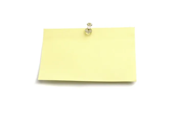Framed Print : Post-It Print with Blank Note and Pin Framed Print : Post-It Print with Blank Note and Pin