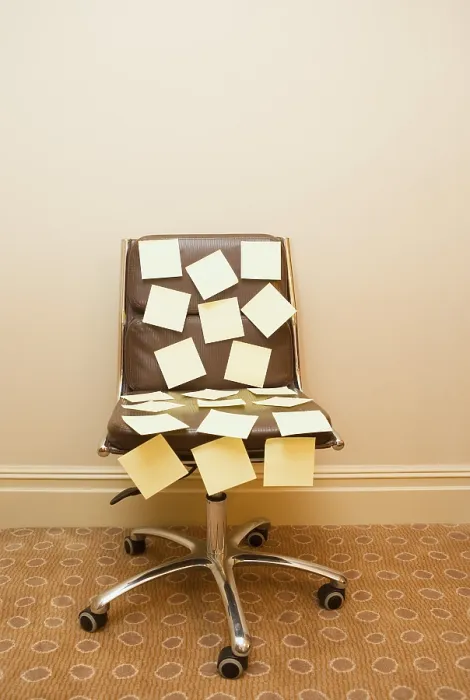 Framed Print : Post-it Notes Print on Chair Framed Print : Post-it Notes Print on Chair