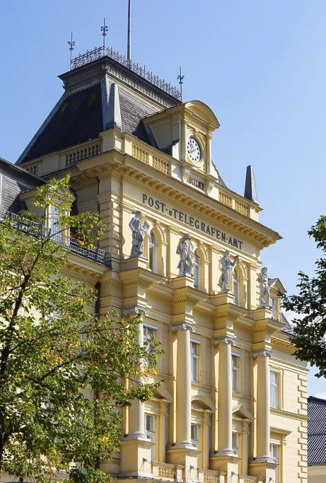 Framed Print : Former Post and Telegraph Office Print, Bad Ischl, Austria Framed Print : Former Post and Telegraph Office Print, Bad Ischl, Austria