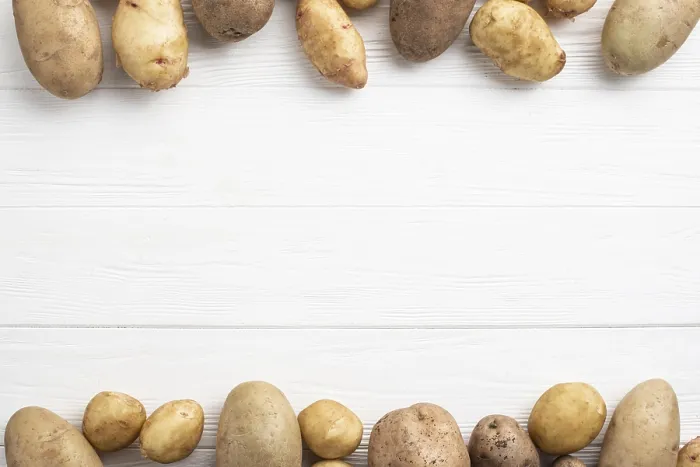 Framed Print : Potatoes Aligned Table Print Framed Print : Potatoes Aligned Table Print