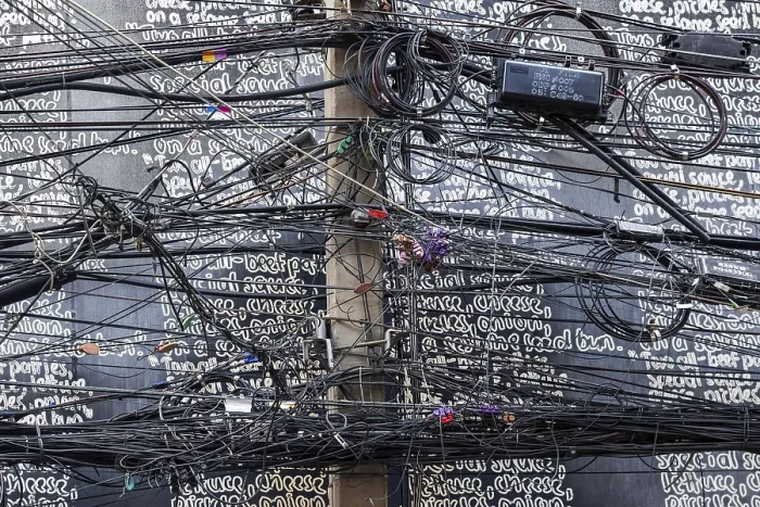 Framed Print : Power Lines Cable Clutter Print Framed Print : Power Lines Cable Clutter Print