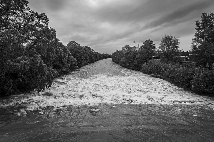 Framed Print : Black and White Print of the Schwarza River in Austria Framed Print : Black and White Print of the Schwarza River in Austria