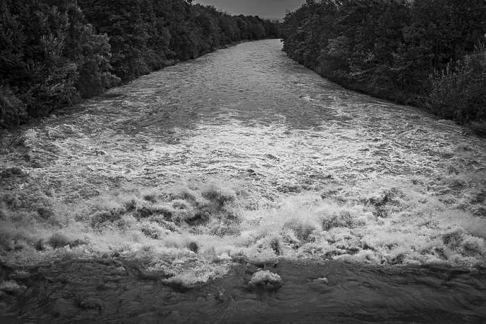 Framed Print : Black and White Print of the Schwarza River in Austria Framed Print : Black and White Print of the Schwarza River in Austria