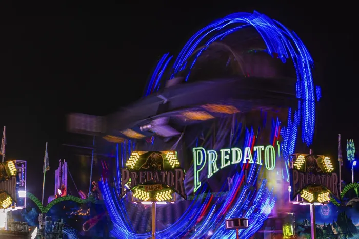 Framed Print : Predator Overhead Ride in Motion Print, Munich Germany Framed Print : Predator Overhead Ride in Motion Print, Munich Germany