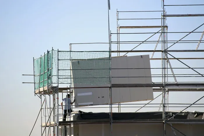 Framed Print : Prefabricated House Under Construction Print Framed Print : Prefabricated House Under Construction Print
