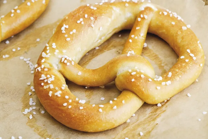 Framed Print : Pretzel Print on Baking Paper Framed Print : Pretzel Print on Baking Paper