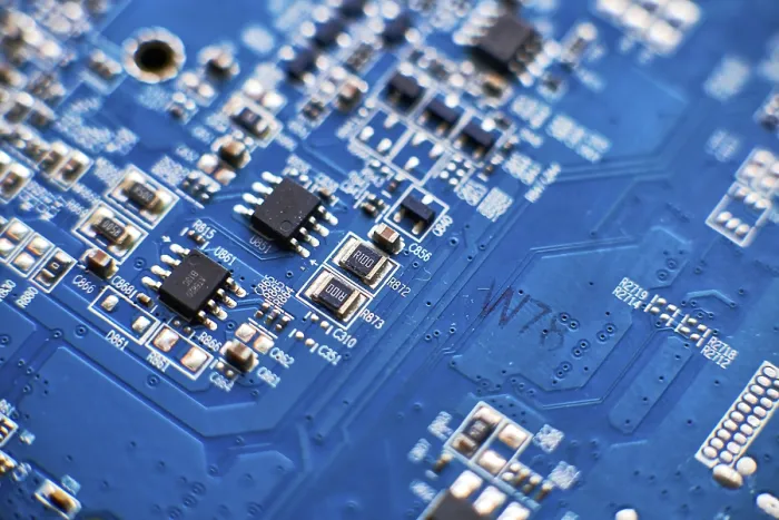 Framed Print : Print of a Modern Printed Circuit Board with Chips and Radio Components Framed Print : Print of a Modern Printed Circuit Board with Chips and Radio Components