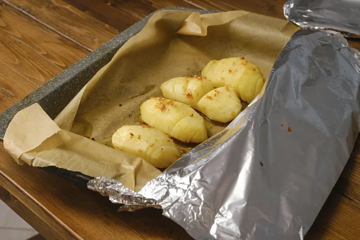 Framed Print : Baking Whole Half Slices Potato Oven Print Framed Print : Baking Whole Half Slices Potato Oven Print